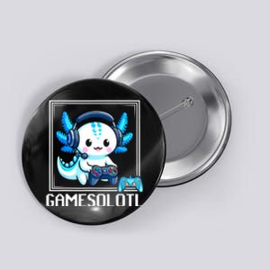 Gamesolotl Blue Axolotl Gaming Video Games Anime Games Button