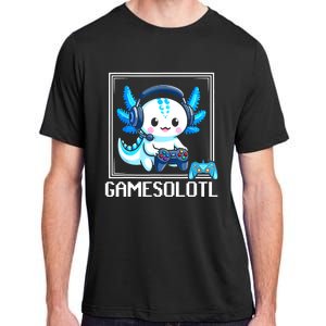 Gamesolotl Blue Axolotl Gaming Video Games Anime Games Adult ChromaSoft Performance T-Shirt