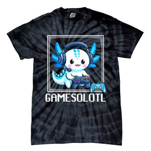 Gamesolotl Blue Axolotl Gaming Video Games Anime Games Tie-Dye T-Shirt