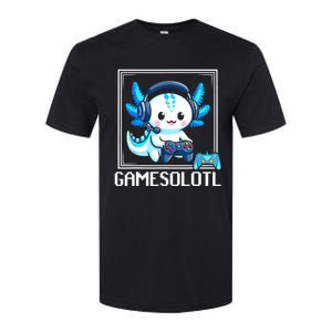 Gamesolotl Blue Axolotl Gaming Video Games Anime Games Softstyle CVC T-Shirt