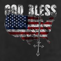 God Bless America 7 Panel Mesh Trucker Snapback Hat