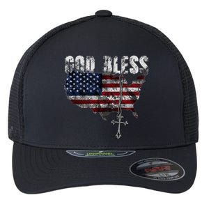 God Bless America Flexfit Unipanel Trucker Cap