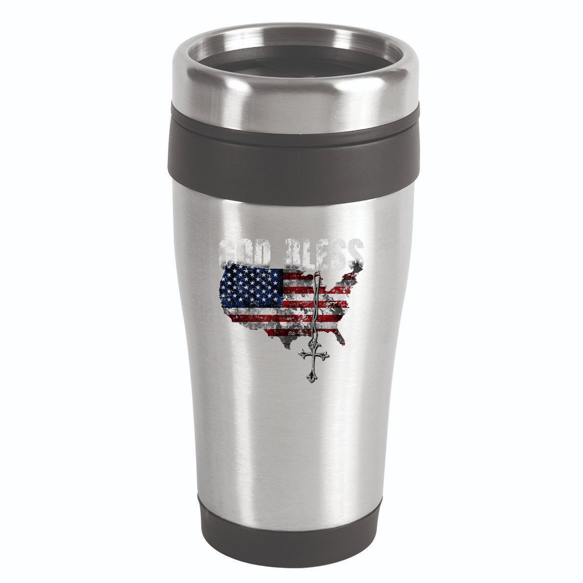 God Bless America 16oz Travel Tumbler