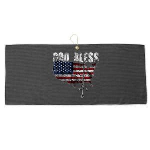 God Bless America Large Microfiber Waffle Golf Towel