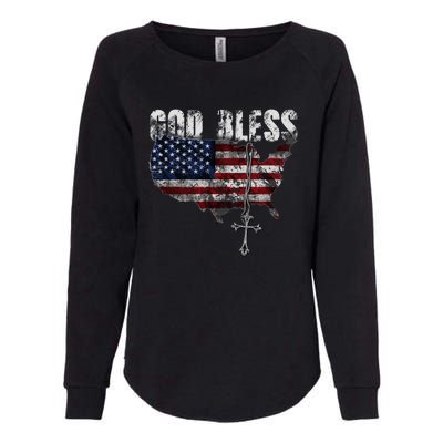 God Bless America Womens California Wash Sweatshirt