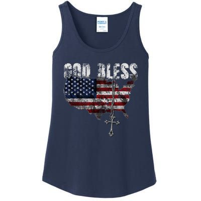 God Bless America Ladies Essential Tank