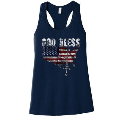 God Bless America Women's Racerback Tank