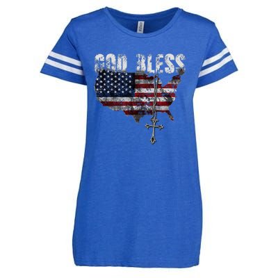 God Bless America Enza Ladies Jersey Football T-Shirt