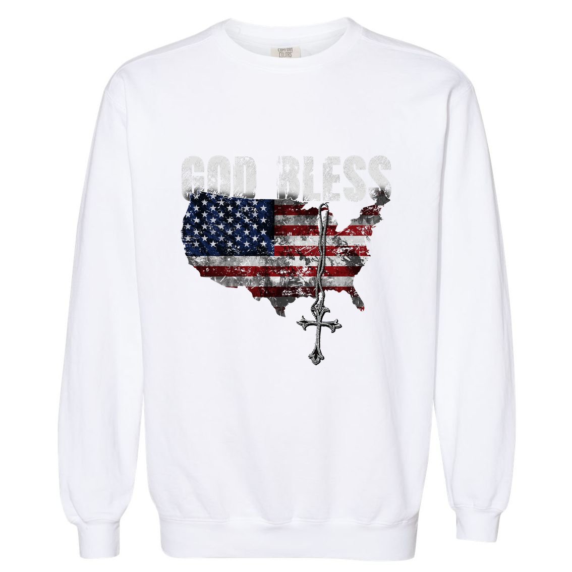 God Bless America Garment-Dyed Sweatshirt