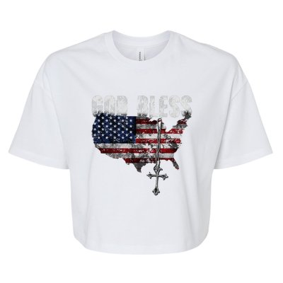 God Bless America Bella+Canvas Jersey Crop Tee