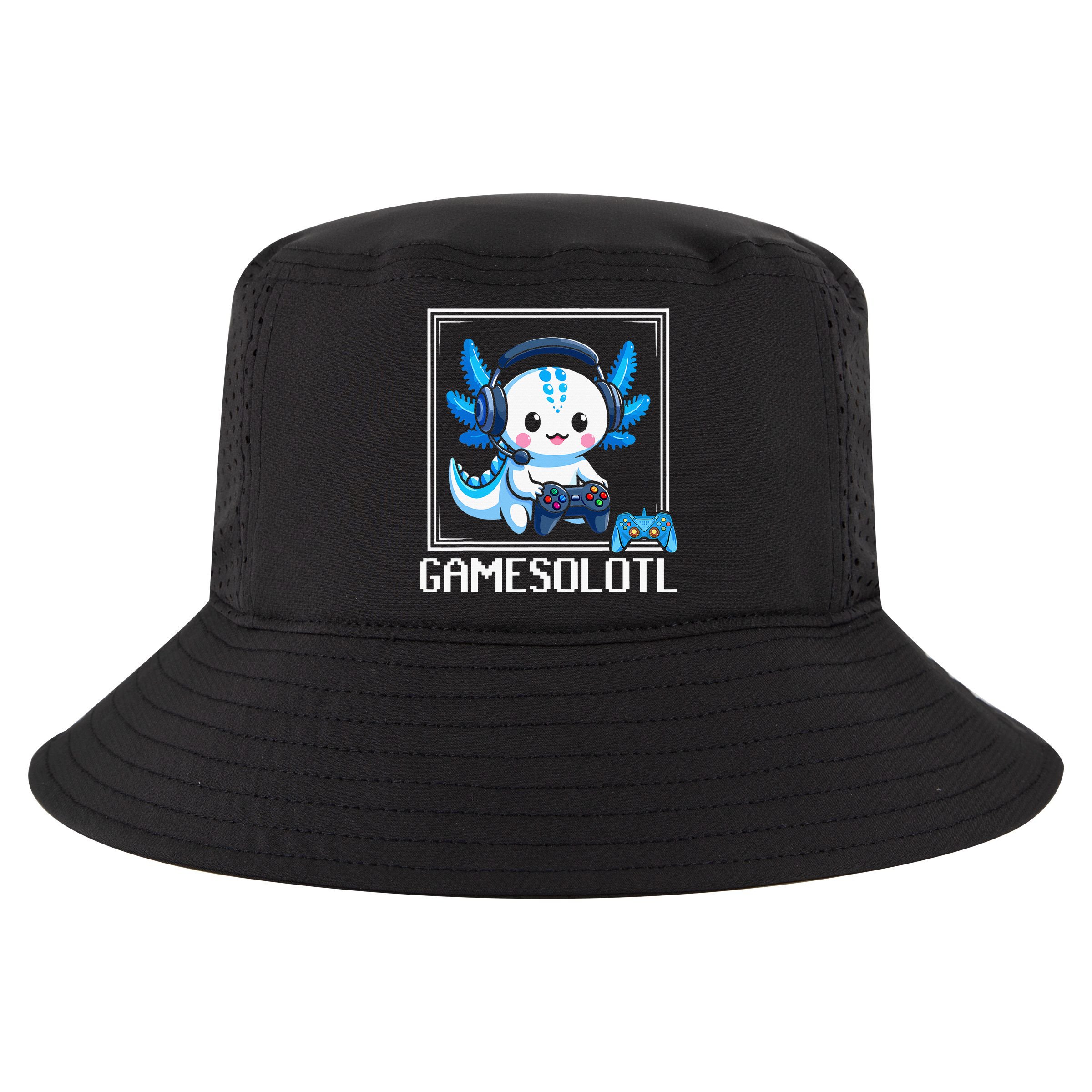 Gamesolotl Blue Axolotl Gaming Video Game Cool Comfort Performance Bucket Hat