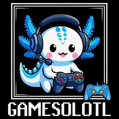 Gamesolotl Blue Axolotl Gaming Video Game T-Shirt