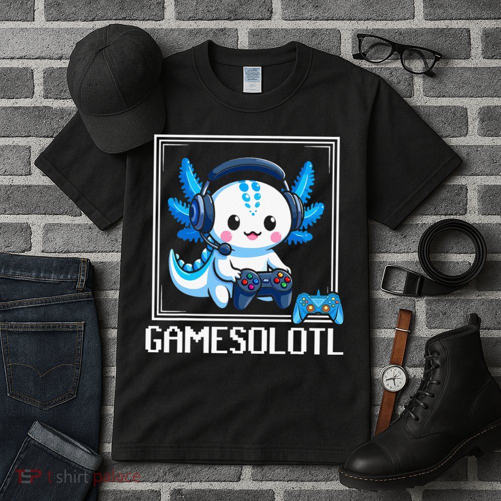 Gamesolotl Blue Axolotl Gaming Video Game Tall T-Shirt