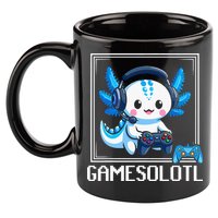 Gamesolotl Blue Axolotl Gaming Video Game 11oz C Handle Ceramic Mug