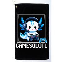 Gamesolotl Blue Axolotl Gaming Video Game Golf Towel