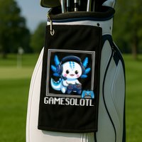 Gamesolotl Blue Axolotl Gaming Video Game Golf Towel