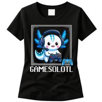Gamesolotl Blue Axolotl Gaming Video Game Womens T-Shirt