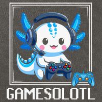 Gamesolotl Blue Axolotl Gaming Video Game Cotton Canvas Backpack