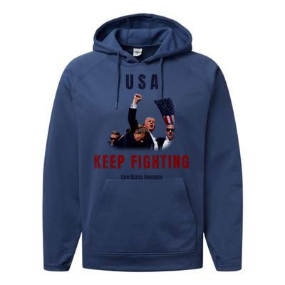 God Bless America “Keep Fighting” Performance Fleece Hoodie