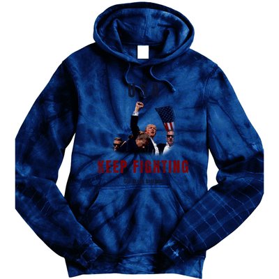 God Bless America “Keep Fighting” Tie Dye Hoodie