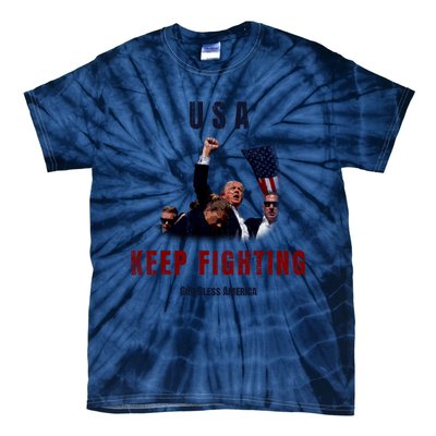 God Bless America “Keep Fighting” Tie-Dye T-Shirt