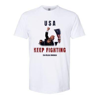 God Bless America “Keep Fighting” Softstyle CVC T-Shirt