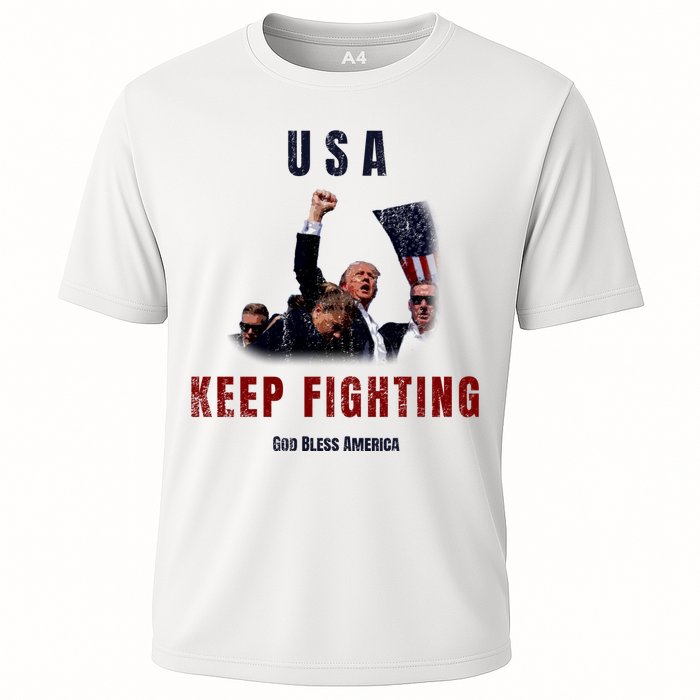 God Bless America “Keep Fighting” Cooling Performance Crew T-Shirt