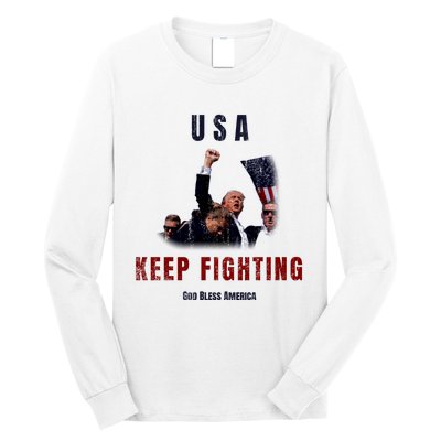 God Bless America “Keep Fighting” Long Sleeve Shirt