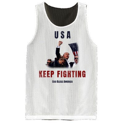 God Bless America “Keep Fighting” Mesh Reversible Basketball Jersey Tank