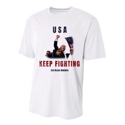 God Bless America “Keep Fighting” Performance Sprint T-Shirt