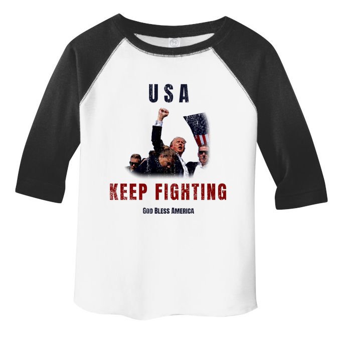 God Bless America “Keep Fighting” Toddler Fine Jersey T-Shirt