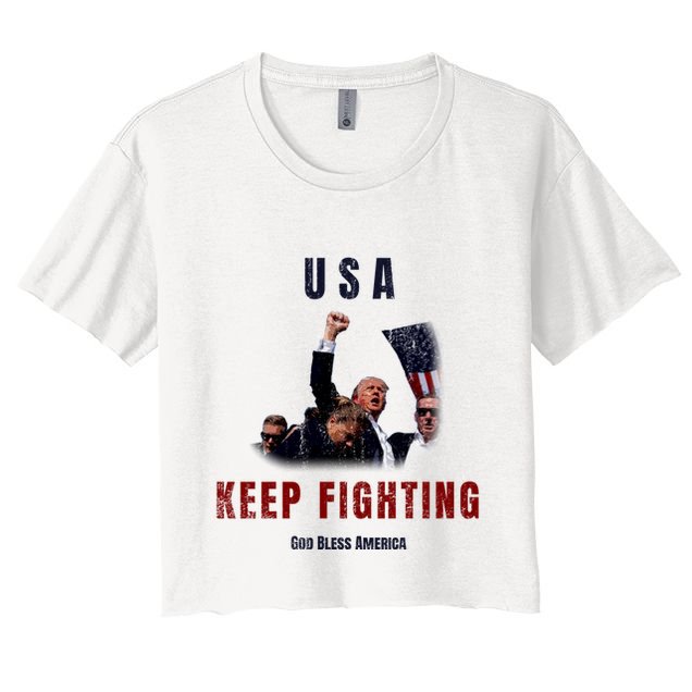God Bless America “Keep Fighting” Crop Top