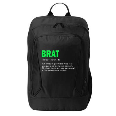 Green Brat Amazing Female Crazy Aura Rebellious Brat City Backpack