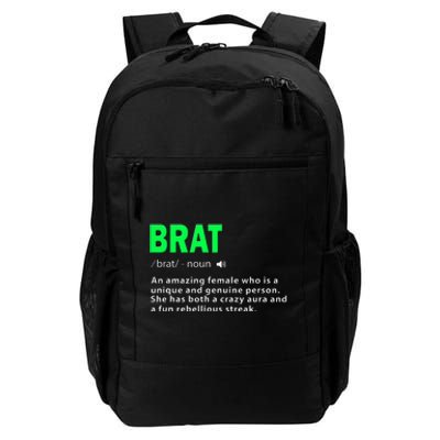 Green Brat Amazing Female Crazy Aura Rebellious Brat Daily Commute Backpack