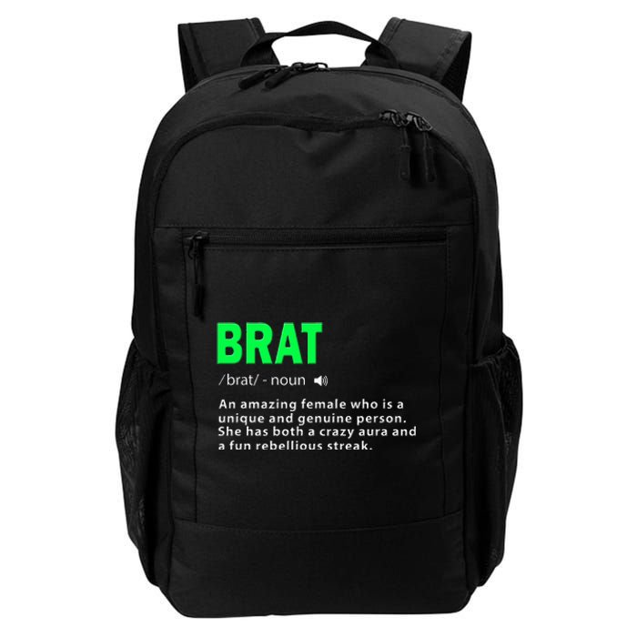 Green Brat Amazing Female Crazy Aura Rebellious Brat Daily Commute Backpack