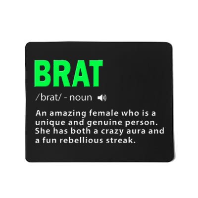 Green Brat Amazing Female Crazy Aura Rebellious Brat Mousepad