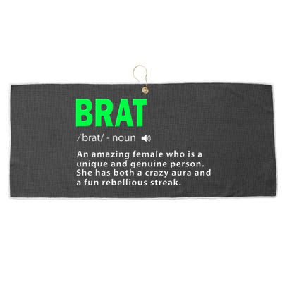 Green Brat Amazing Female Crazy Aura Rebellious Brat Large Microfiber Waffle Golf Towel