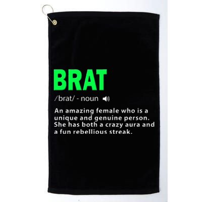 Green Brat Amazing Female Crazy Aura Rebellious Brat Platinum Collection Golf Towel