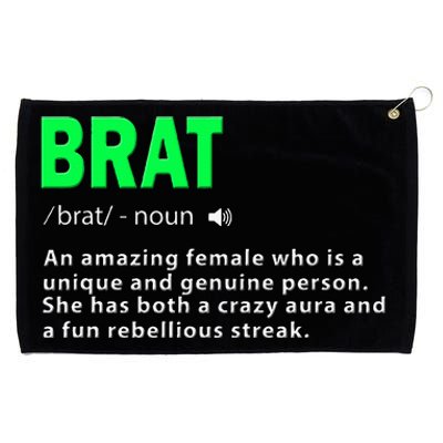 Green Brat Amazing Female Crazy Aura Rebellious Brat Grommeted Golf Towel