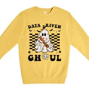 Ghosts Behavior Analyst Halloween Datadriven Ghoul Premium Crewneck Sweatshirt