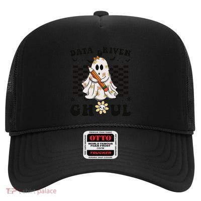 Ghosts Behavior Analyst Halloween Datadriven Ghoul High Crown Mesh Back Trucker Hat