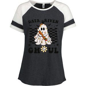 Ghosts Behavior Analyst Halloween Datadriven Ghoul Enza Ladies Jersey Colorblock Tee