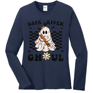 Ghosts Behavior Analyst Halloween Datadriven Ghoul Ladies Long Sleeve Shirt