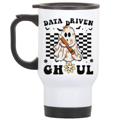 Ghosts Behavior Analyst Halloween Datadriven Ghoul Stainless Steel Travel Mug