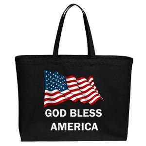 God Bless America Gift Cotton Canvas Jumbo Tote