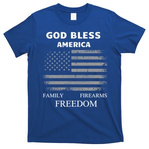 God Bless America Firearms Freedom Patriotic Flag Great Gift T-Shirt