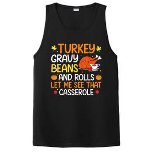 Gravy Beans And Rolls Let Me Cute Turkey Thanksgiving Funny Great Gift PosiCharge Competitor Tank