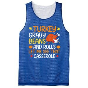 Gravy Beans And Rolls Let Me Cute Turkey Thanksgiving Funny Great Gift Mesh Reversible Basketball Jersey Tank