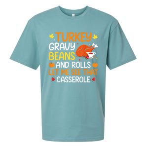 Gravy Beans And Rolls Let Me Cute Turkey Thanksgiving Funny Great Gift Sueded Cloud Jersey T-Shirt