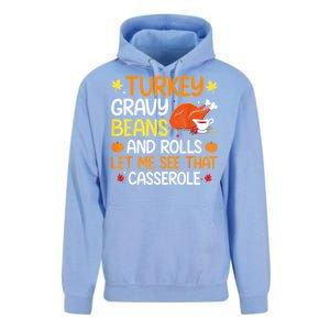 Gravy Beans And Rolls Let Me Cute Turkey Thanksgiving Funny Great Gift Unisex Surf Hoodie